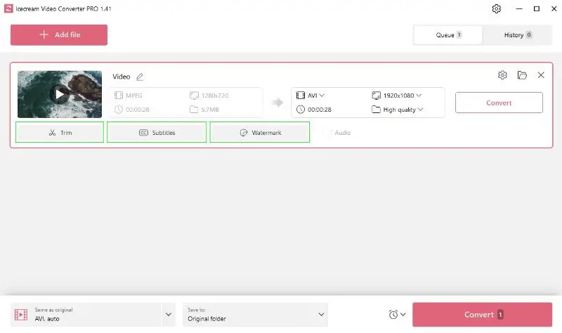 Enhance video before conversion Enhance video before conversion